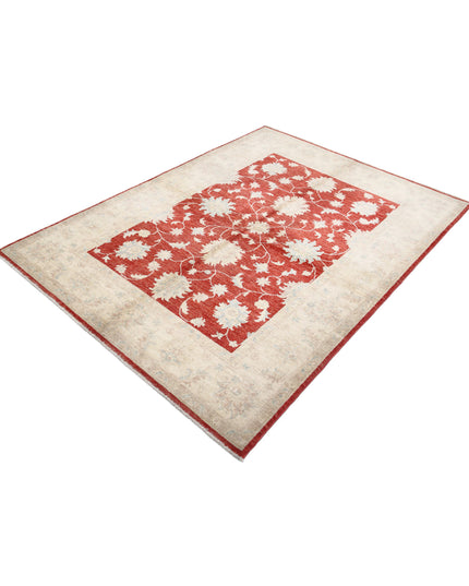 Ziegler 5' 0" X 6' 9" Hand Knotted Wool Rug 5' 0" X 6' 9" (152 X 206) / Red / Wool