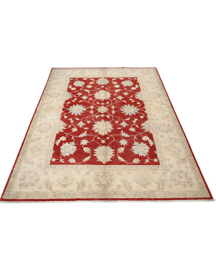 Ziegler 5' 0" X 6' 9" Hand Knotted Wool Rug 5' 0" X 6' 9" (152 X 206) / Red / Wool