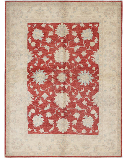 Ziegler 5' 0" X 6' 9" Hand Knotted Wool Rug 5' 0" X 6' 9" (152 X 206) / Red / Wool