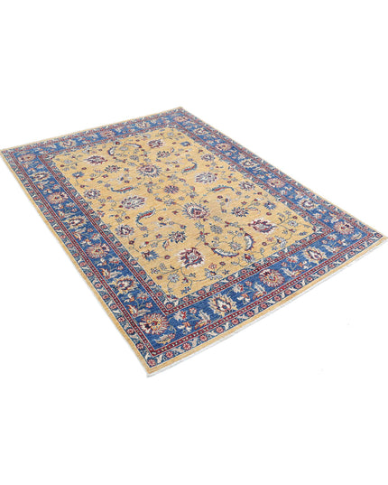 Ziegler 4' 10" X 6' 5" Hand Knotted Wool Rug 4' 10" X 6' 5" (147 X 196) / Gold / Wool