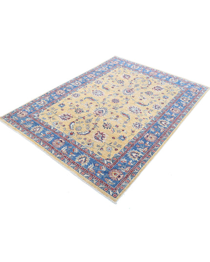 Ziegler 4' 10" X 6' 5" Hand Knotted Wool Rug 4' 10" X 6' 5" (147 X 196) / Gold / Wool