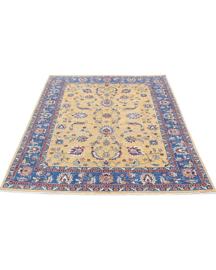 Ziegler 4' 10" X 6' 5" Hand Knotted Wool Rug 4' 10" X 6' 5" (147 X 196) / Gold / Wool