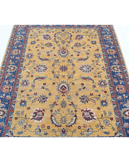 Ziegler 4' 10" X 6' 5" Hand Knotted Wool Rug 4' 10" X 6' 5" (147 X 196) / Gold / Wool