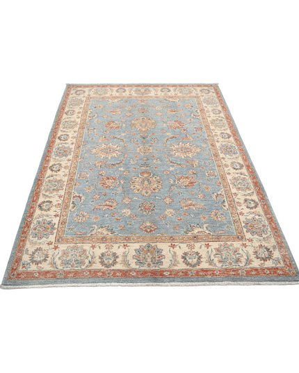 Ziegler 4' 11" X 6' 7" Hand Knotted Wool Rug 4' 11" X 6' 7" (150 X 201) / Grey / Wool