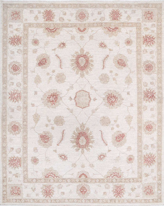 Ziegler 4' 11" X 6' 2" Hand Knotted Wool Rug 4' 11" X 6' 2" (150 X 188) / Ivory / Wool