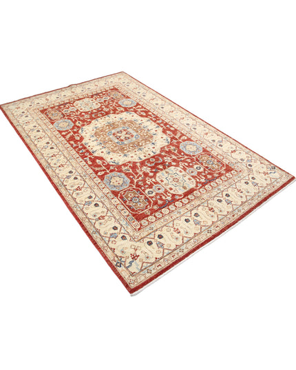 Ziegler 4' 7" X 7' 0" Hand Knotted Wool Rug 4' 7" X 7' 0" (140 X 213) / Red / Wool