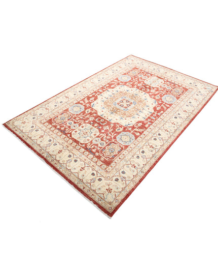 Ziegler 4' 7" X 7' 0" Hand Knotted Wool Rug 4' 7" X 7' 0" (140 X 213) / Red / Wool