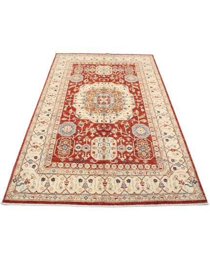 Ziegler 4' 7" X 7' 0" Hand Knotted Wool Rug 4' 7" X 7' 0" (140 X 213) / Red / Wool