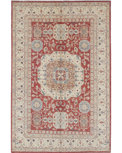 Ziegler 4' 7" X 7' 0" Hand Knotted Wool Rug 4' 7" X 7' 0" (140 X 213) / Red / Wool