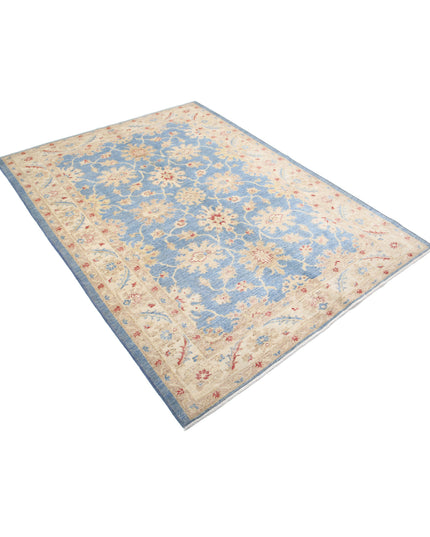 Ziegler 5' 0" X 6' 8" Hand Knotted Wool Rug 5' 0" X 6' 8" (152 X 203) / Blue / Wool
