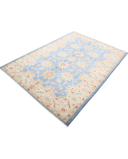Ziegler 5' 0" X 6' 8" Hand Knotted Wool Rug 5' 0" X 6' 8" (152 X 203) / Blue / Wool