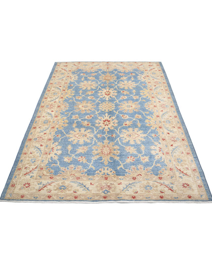 Ziegler 5' 0" X 6' 8" Hand Knotted Wool Rug 5' 0" X 6' 8" (152 X 203) / Blue / Wool