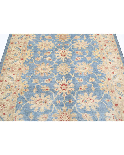 Ziegler 5' 0" X 6' 8" Hand Knotted Wool Rug 5' 0" X 6' 8" (152 X 203) / Blue / Wool