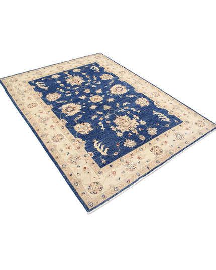 Ziegler 5' 0" X 6' 8" Hand Knotted Wool Rug 5' 0" X 6' 8" (152 X 203) / Blue / Wool