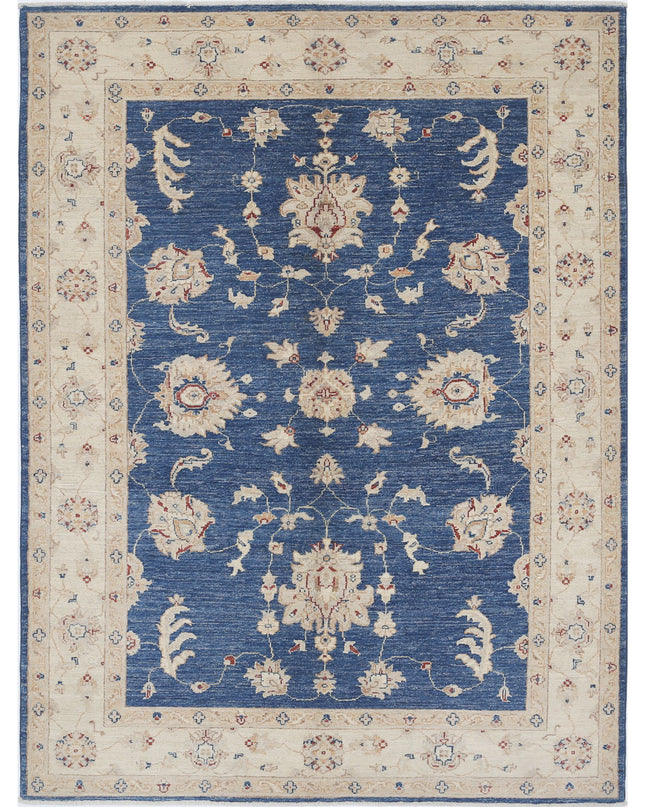 Ziegler 5' 0" X 6' 8" Hand Knotted Wool Rug 5' 0" X 6' 8" (152 X 203) / Blue / Wool