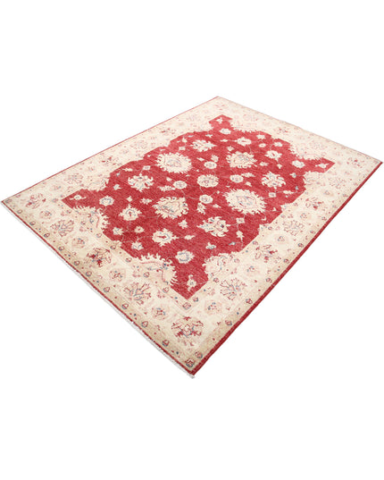Ziegler 4' 11" X 6' 6" Hand Knotted Wool Rug 4' 11" X 6' 6" (150 X 198) / Red / Wool
