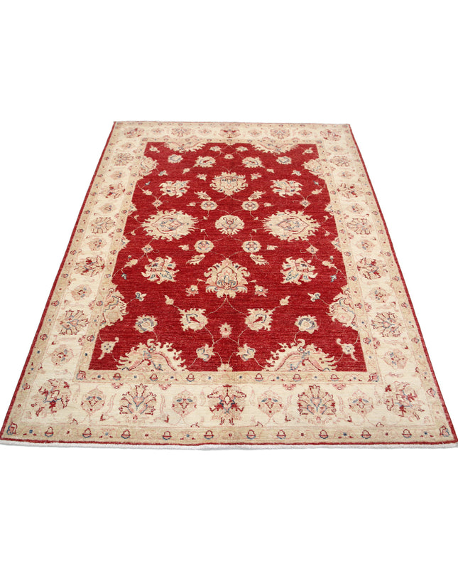 Ziegler 4' 11" X 6' 6" Hand Knotted Wool Rug 4' 11" X 6' 6" (150 X 198) / Red / Wool