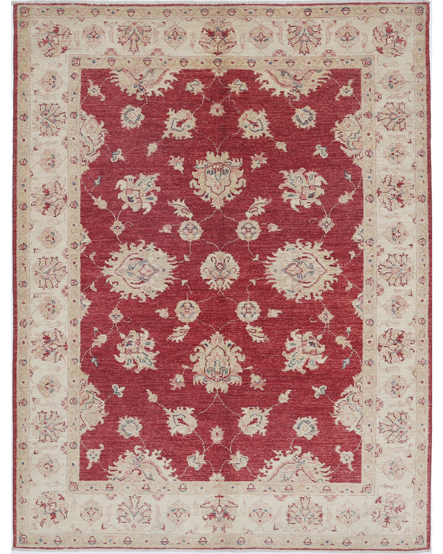 Ziegler 4' 11" X 6' 6" Hand Knotted Wool Rug 4' 11" X 6' 6" (150 X 198) / Red / Wool