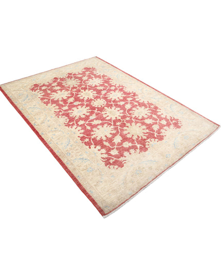 Ziegler 4' 10" X 6' 8" Hand Knotted Wool Rug 4' 10" X 6' 8" (147 X 203) / Red / Wool