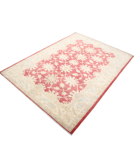 Ziegler 4' 10" X 6' 8" Hand Knotted Wool Rug 4' 10" X 6' 8" (147 X 203) / Red / Wool