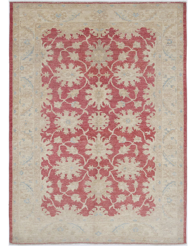 Ziegler 4' 10" X 6' 8" Hand Knotted Wool Rug 4' 10" X 6' 8" (147 X 203) / Red / Wool