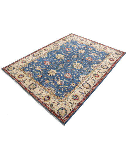 Ziegler 5' 0" X 6' 8" Hand Knotted Wool Rug 5' 0" X 6' 8" (152 X 203) / Blue / Wool