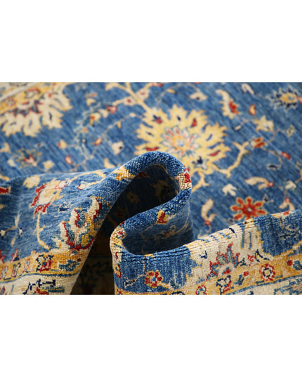 Ziegler 5' 0" X 6' 8" Hand Knotted Wool Rug 5' 0" X 6' 8" (152 X 203) / Blue / Wool