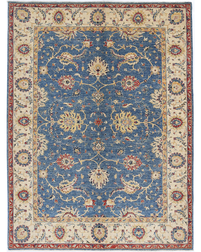 Ziegler 5' 0" X 6' 8" Hand Knotted Wool Rug 5' 0" X 6' 8" (152 X 203) / Blue / Wool