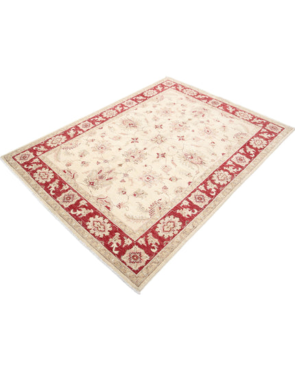 Ziegler 5' 0" X 6' 8" Hand Knotted Wool Rug 5' 0" X 6' 8" (152 X 203) / Ivory / Wool