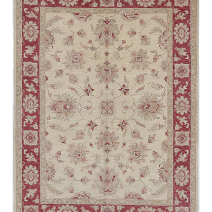 Ziegler 5' 0" X 6' 8" Hand Knotted Wool Rug 5' 0" X 6' 8" (152 X 203) / Ivory / Wool