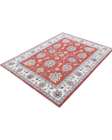 Ziegler 4' 10" X 6' 6" Hand Knotted Wool Rug 4' 10" X 6' 6" (147 X 198) / Red / Wool