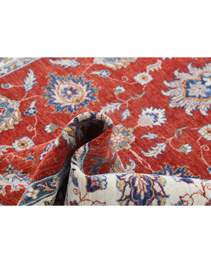 Ziegler 4' 10" X 6' 6" Hand Knotted Wool Rug 4' 10" X 6' 6" (147 X 198) / Red / Wool