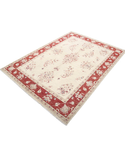 Ziegler 5' 0" X 6' 11" Hand Knotted Wool Rug 5' 0" X 6' 11" (152 X 211) / Ivory / Wool
