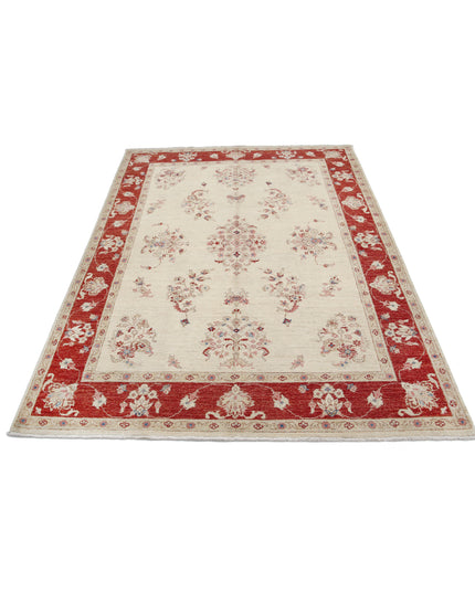 Ziegler 5' 0" X 6' 11" Hand Knotted Wool Rug 5' 0" X 6' 11" (152 X 211) / Ivory / Wool