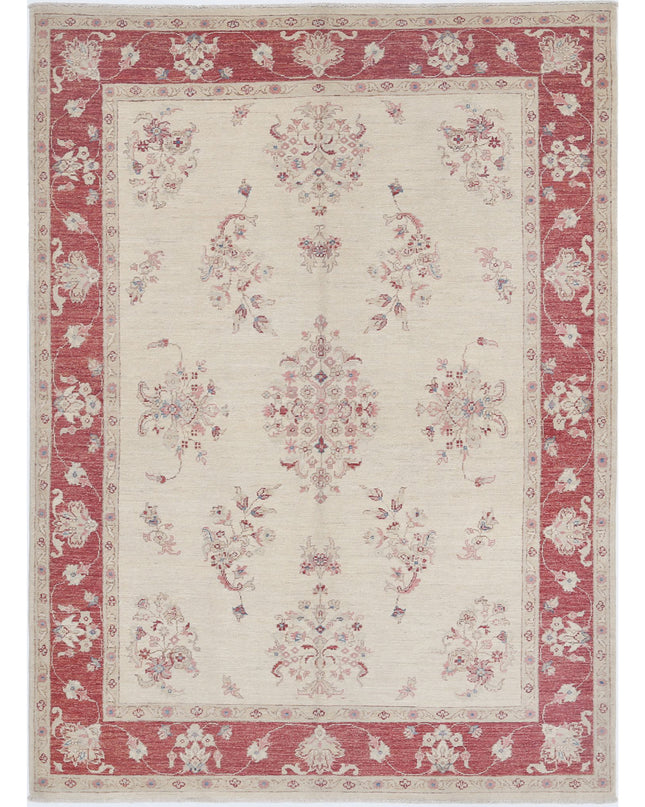 Ziegler 5' 0" X 6' 11" Hand Knotted Wool Rug 5' 0" X 6' 11" (152 X 211) / Ivory / Wool