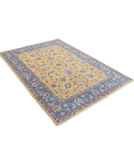 Ziegler 5' 0" X 6' 8" Hand Knotted Wool Rug 5' 0" X 6' 8" (152 X 203) / Gold / Wool
