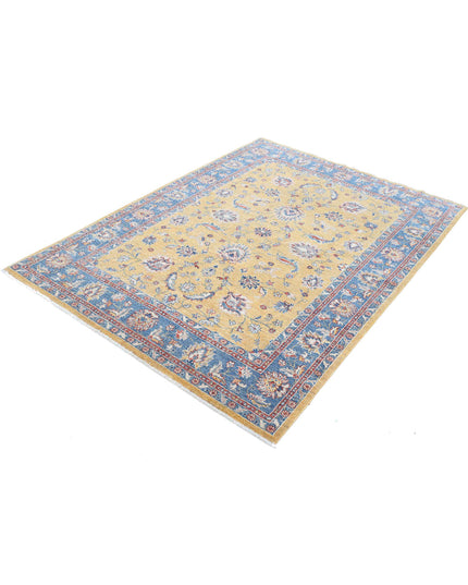 Ziegler 5' 0" X 6' 8" Hand Knotted Wool Rug 5' 0" X 6' 8" (152 X 203) / Gold / Wool