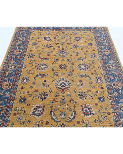 Ziegler 5' 0" X 6' 8" Hand Knotted Wool Rug 5' 0" X 6' 8" (152 X 203) / Gold / Wool