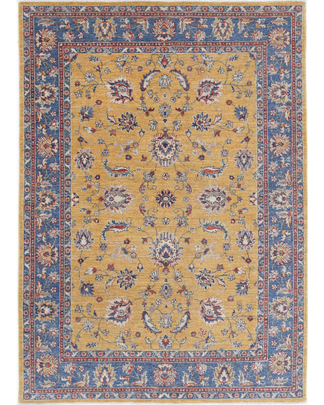 Ziegler 5' 0" X 6' 8" Hand Knotted Wool Rug 5' 0" X 6' 8" (152 X 203) / Gold / Wool