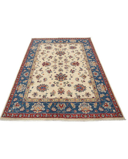 Ziegler 4' 9" X 6' 8" Hand Knotted Wool Rug 4' 9" X 6' 8" (145 X 203) / Ivory / Wool