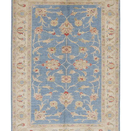 Ziegler 4' 9" X 6' 9" Hand Knotted Wool Rug 4' 9" X 6' 9" (145 X 206) / Blue / Wool