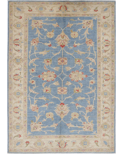 Ziegler 4' 9" X 6' 9" Hand Knotted Wool Rug 4' 9" X 6' 9" (145 X 206) / Blue / Wool