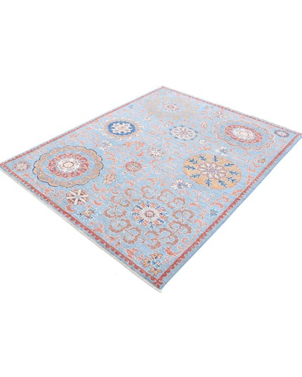 Ziegler 5' 0" X 6' 4" Hand Knotted Wool Rug 5' 0" X 6' 4" (152 X 193) / Blue / Wool