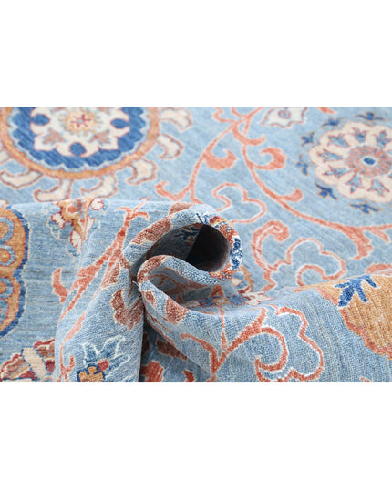 Ziegler 5' 0" X 6' 4" Hand Knotted Wool Rug 5' 0" X 6' 4" (152 X 193) / Blue / Wool