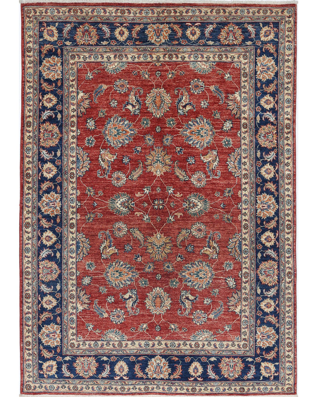 Ziegler 4' 10" X 6' 11" Hand Knotted Wool Rug 4' 10" X 6' 11" (147 X 211) / Red / Wool
