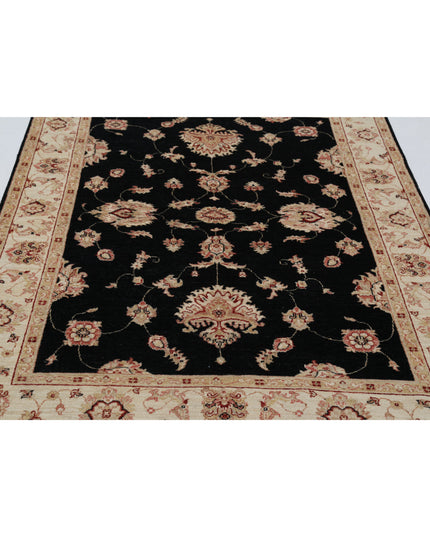 Ziegler 4' 11" X 6' 3" Hand Knotted Wool Rug 4' 11" X 6' 3" (150 X 191) / Black / Wool