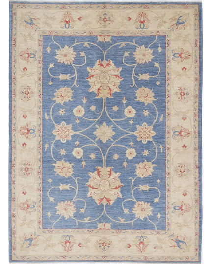 Ziegler 4' 10" X 6' 8" Hand Knotted Wool Rug 4' 10" X 6' 8" (147 X 203) / Blue / Wool