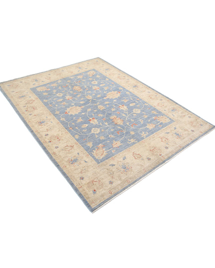 Ziegler 5' 0" X 6' 4" Hand Knotted Wool Rug 5' 0" X 6' 4" (152 X 193) / Blue / Wool