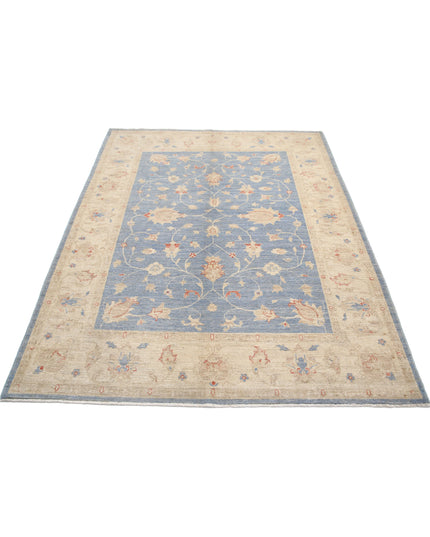 Ziegler 5' 0" X 6' 4" Hand Knotted Wool Rug 5' 0" X 6' 4" (152 X 193) / Blue / Wool