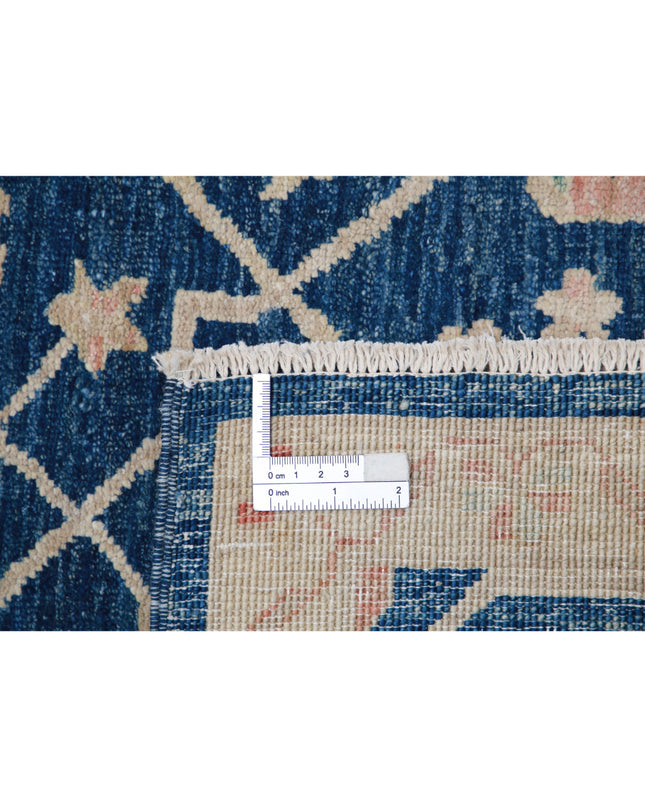 Ziegler 4' 10" X 9' 3" Hand Knotted Wool Rug 4' 10" X 9' 3" (147 X 282) / Blue / Wool